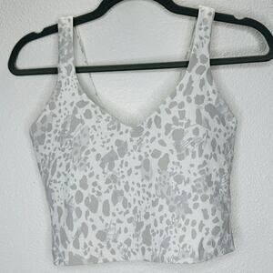 Lululemon Align Cream & Taupe Splotch Animal Print Padded Sports Bra 6